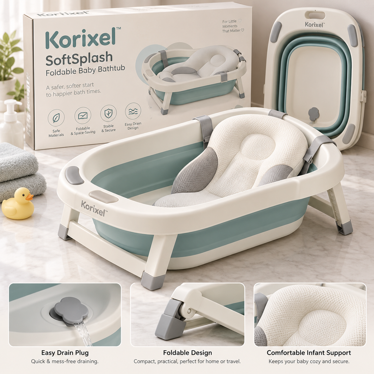 Korixel™ SoftSplash Baby Bath Tub